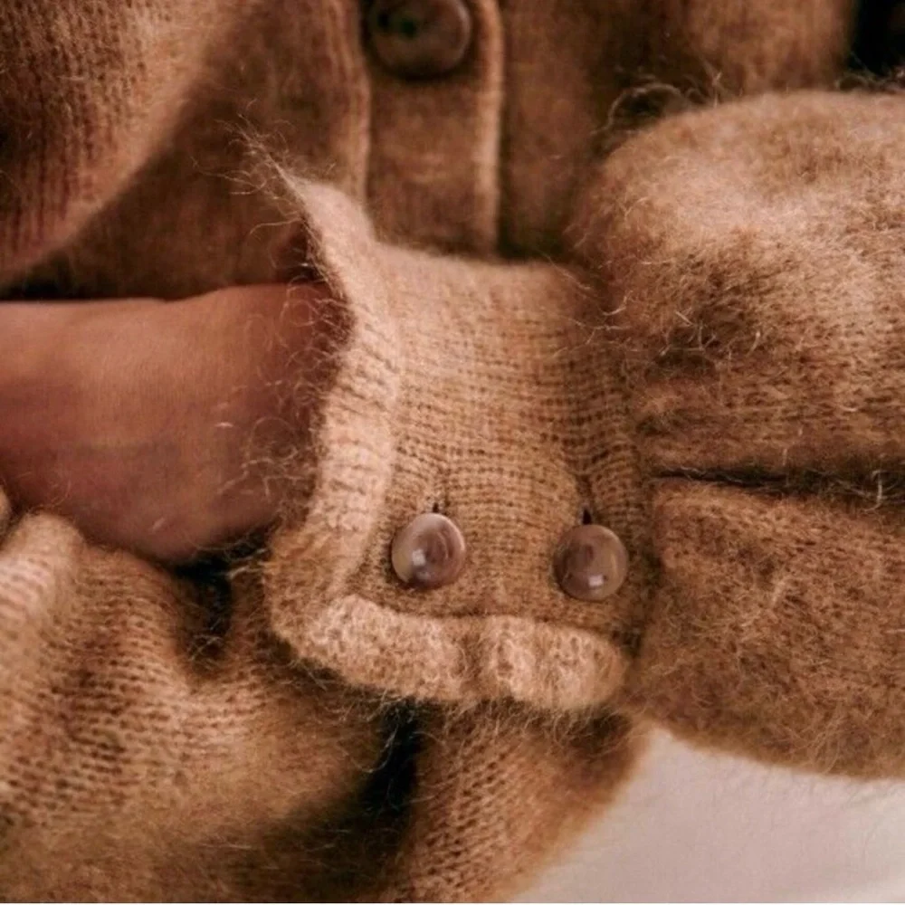 Sezane Warm Brown Cardigan - Picture 4 of 4
